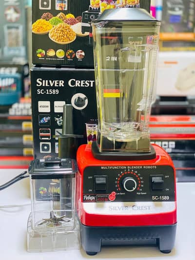 Heavy Duty Silver Crest 2 in 1 High Power Blender 4500W