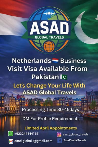 Netherlands business Vist Visa from Pakistan