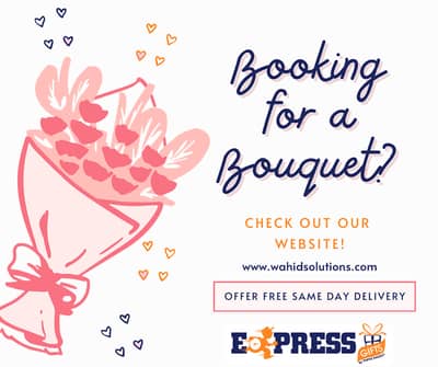 Gift delivery service cake, flower, chocolate & customised basket.