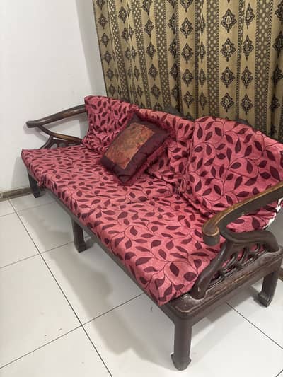 Wooden sofa set 5 seater