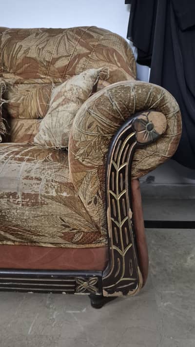 wooden 2 Seater sofa