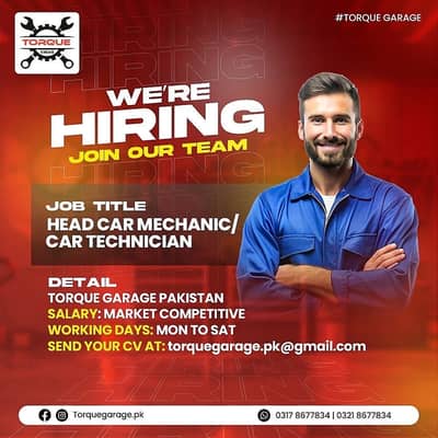Head Mechanic/Senior Technician
