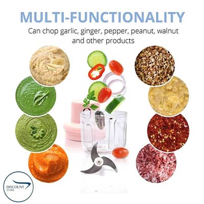 Mini Rechargeable Electric Chopper - 250ml Portable Food Processor