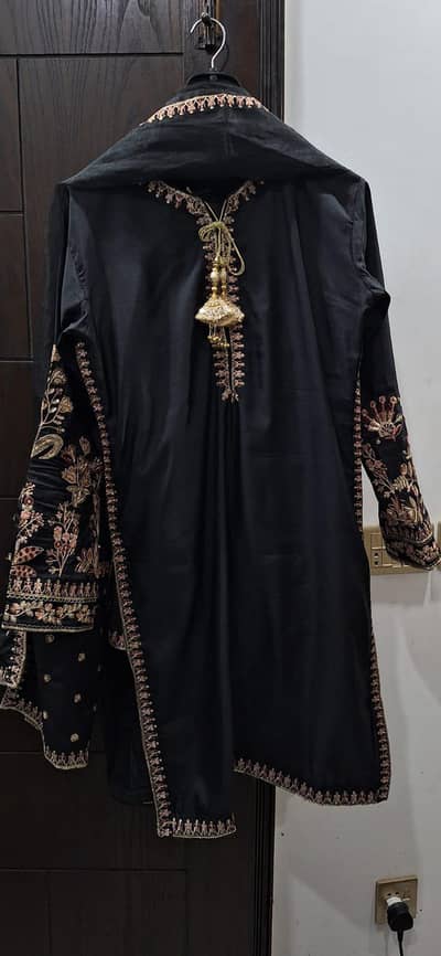 3PC Embroidered Brand New Silk Dress