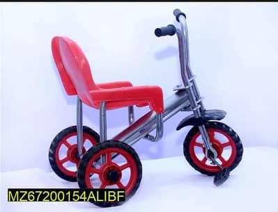 Red Kids Tricycle With Soft Seat And Waterproof Design