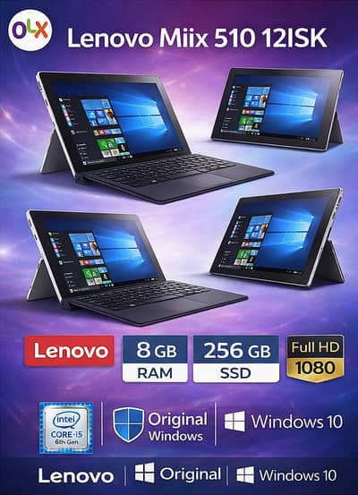 Lenovo Miix 510 12ISK i5 6th Gen 8/256 Windows Tablet + Laptop