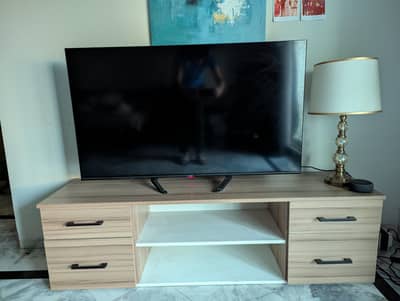 Light Wood TV Console Table