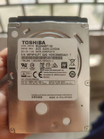 TOSHIBA 1TB HARD DRIVE LAPTOP/PC