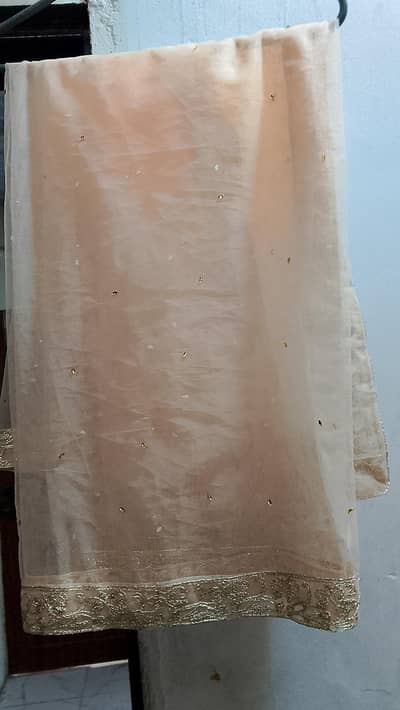 trouser fabric silk shirt and duppata is on net