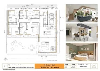 I will create 2D house plan or map and submission drawing