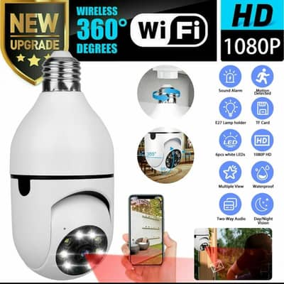 IR E27 Light bulb camera 1080p wireless wifi Smart home security