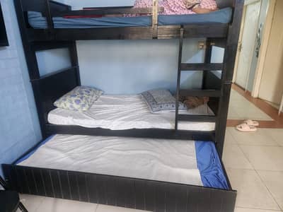 triple cum double bunker bed