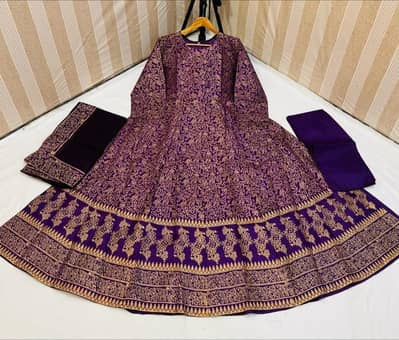 Katan Silk Block Printed Maxi Suit for the