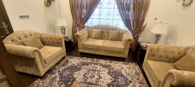 4-Seater Sofa Set for Sale – Elegant Beige Color