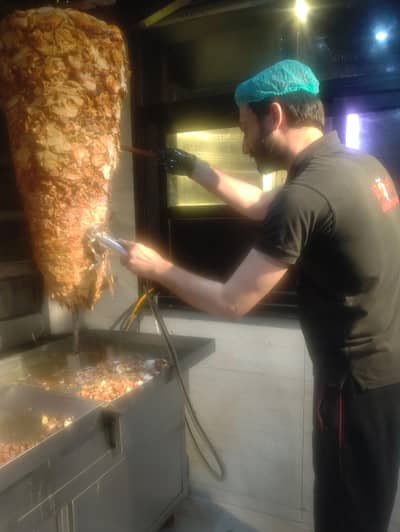 Arabic shawarma chef