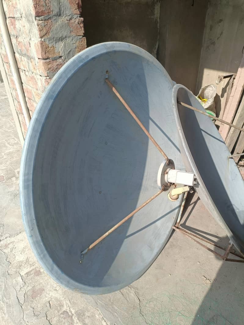 دو ڈش انٹینا پانچ فٹ تقریبا 90 پرسنٹ نیو ہے این ایل بی بی ساتھ ہے  اور 1