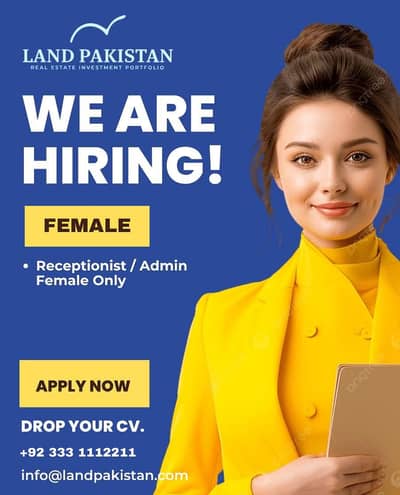 RECEPTIONIST REQUIRED – FEMALE