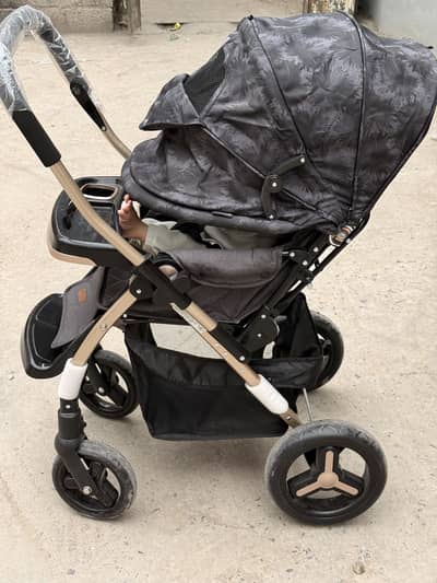 Gold baby pram