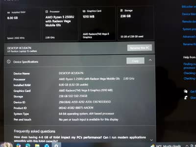 HP Pavillion Ryzen 5 2500U