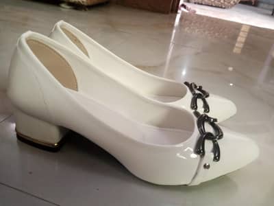 white stylish shoes