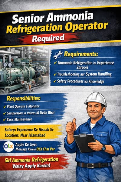Senior Ammonia Refrigeration Operator