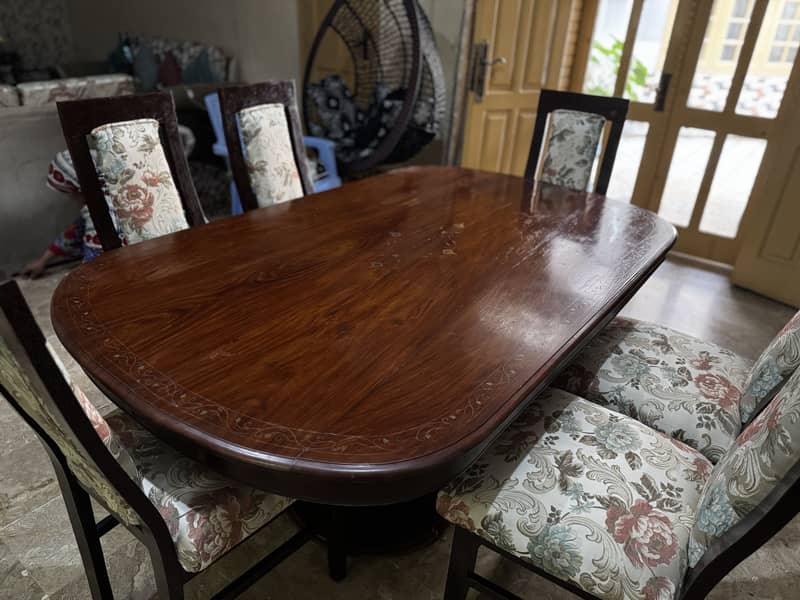 SOLID WOOD DINING TABLE SET 4