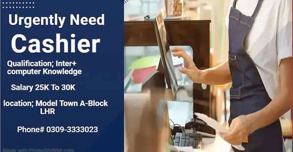 Cashier Required For Restaurant