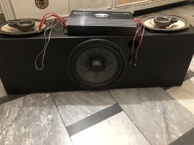 Brand new condition kenwood speaker JBL bass with amplifier