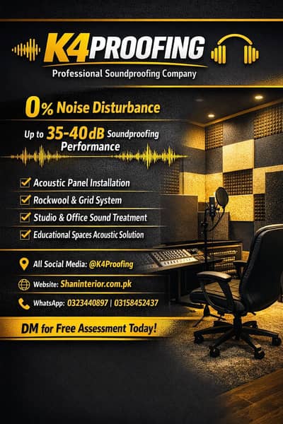 Building acoustic panel sound isolation