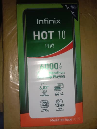 انفینکس ٹین پلے صرف ڈبہ اور چارجر