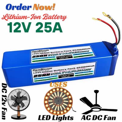 Buy 12v 25AH lithium battery In Toba Tek Singh Punjab DenBloom Lithium