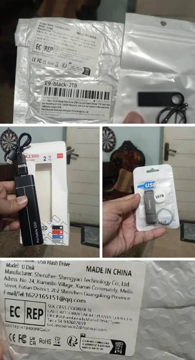 2 tb  ssd + 16 tb usb + 2 tb usb flash drive for sale