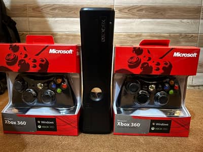 Xbox 360 Slim & 2 original Controller & 100 Games ps3/ps4/ps5/xbox one