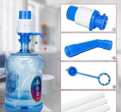 Manual Water Pump Dispenser for 19L water cans in blue & white.