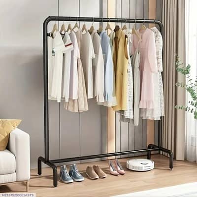 Black Iron ClothRack WardrobeOrganizer,DeliveryAvailableAcross All Pak