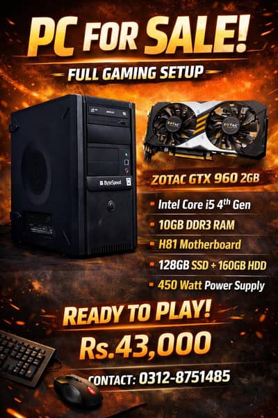 gaming PC for sale
