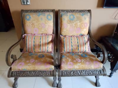 Bedroom chair solid wood and carving.