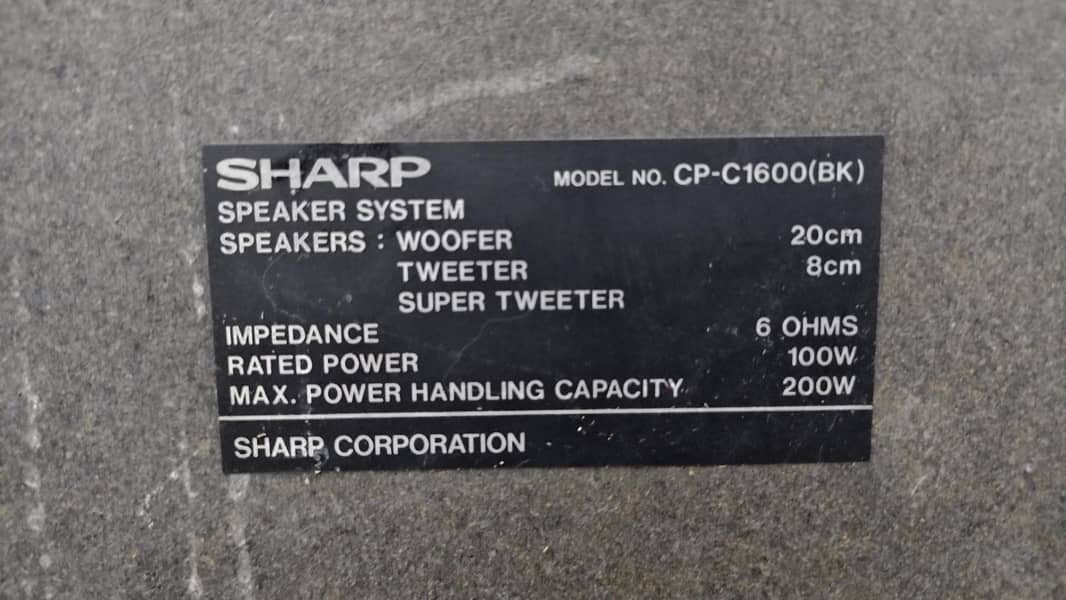 Sharp speakers 3