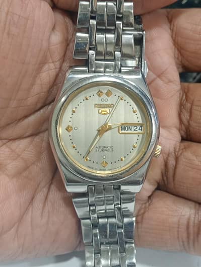 Seiko 5 automatic watch 7s26 dual window watch