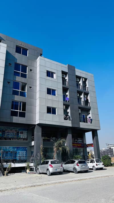 Studio Flat For Rent Semi Furnished Bed Croutons Fans BURJ Al REHMAN Plaza F-17 Islamabad