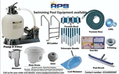 Swimming Pool Equipment available