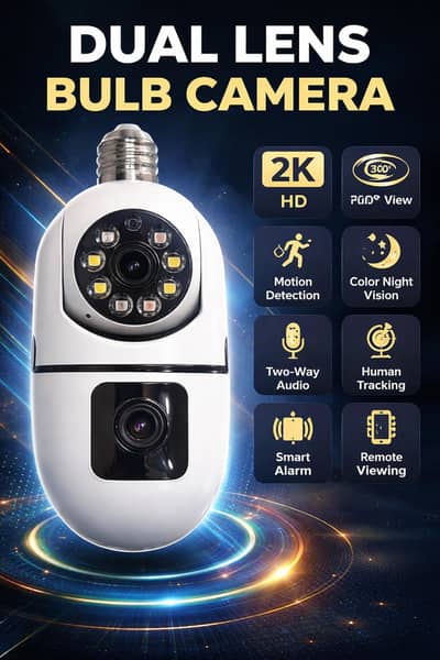 Dual Lens Bulb Camera