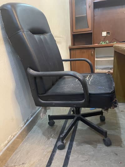 Revolving Office chair with wooden table