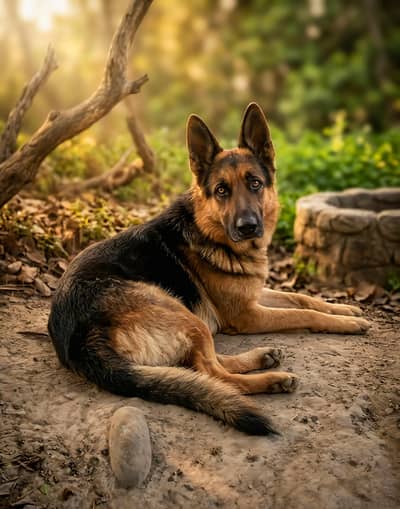 German Shepherd Dog for Sale (Healthy & Trained)