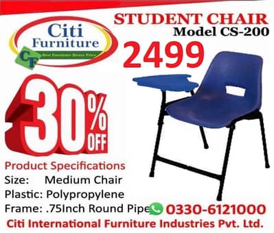 STUDY CHAIR, STUDENT CHAIR, TABLET CHAIR, CLASSROOM CHAIR EXAIM CHAIR