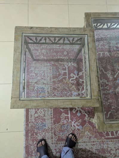 3 tables | table set | pure wooden tableset with carving on its sides