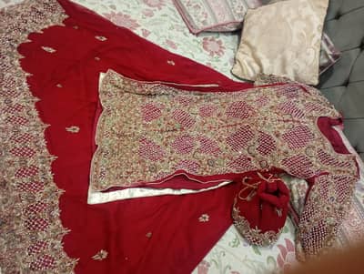 bridal red colour lengha