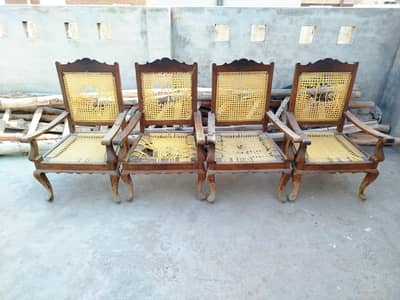4 Wooden Chairs For Sale