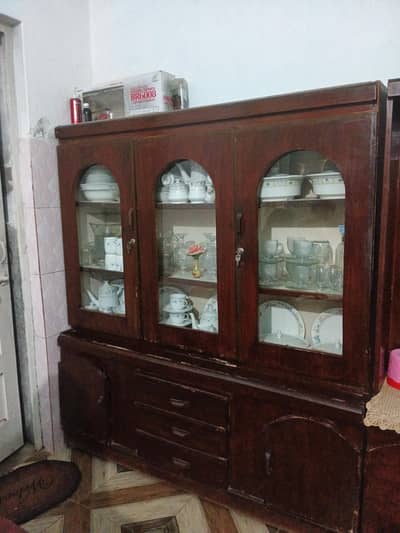 complete Wooden bedroom set  (with showcase and dressing table)