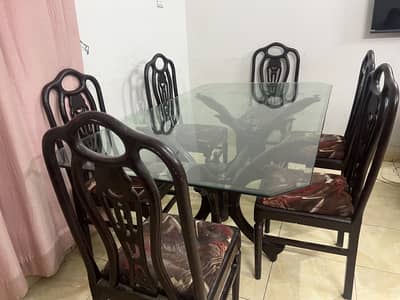 Dining table with 6 chairs